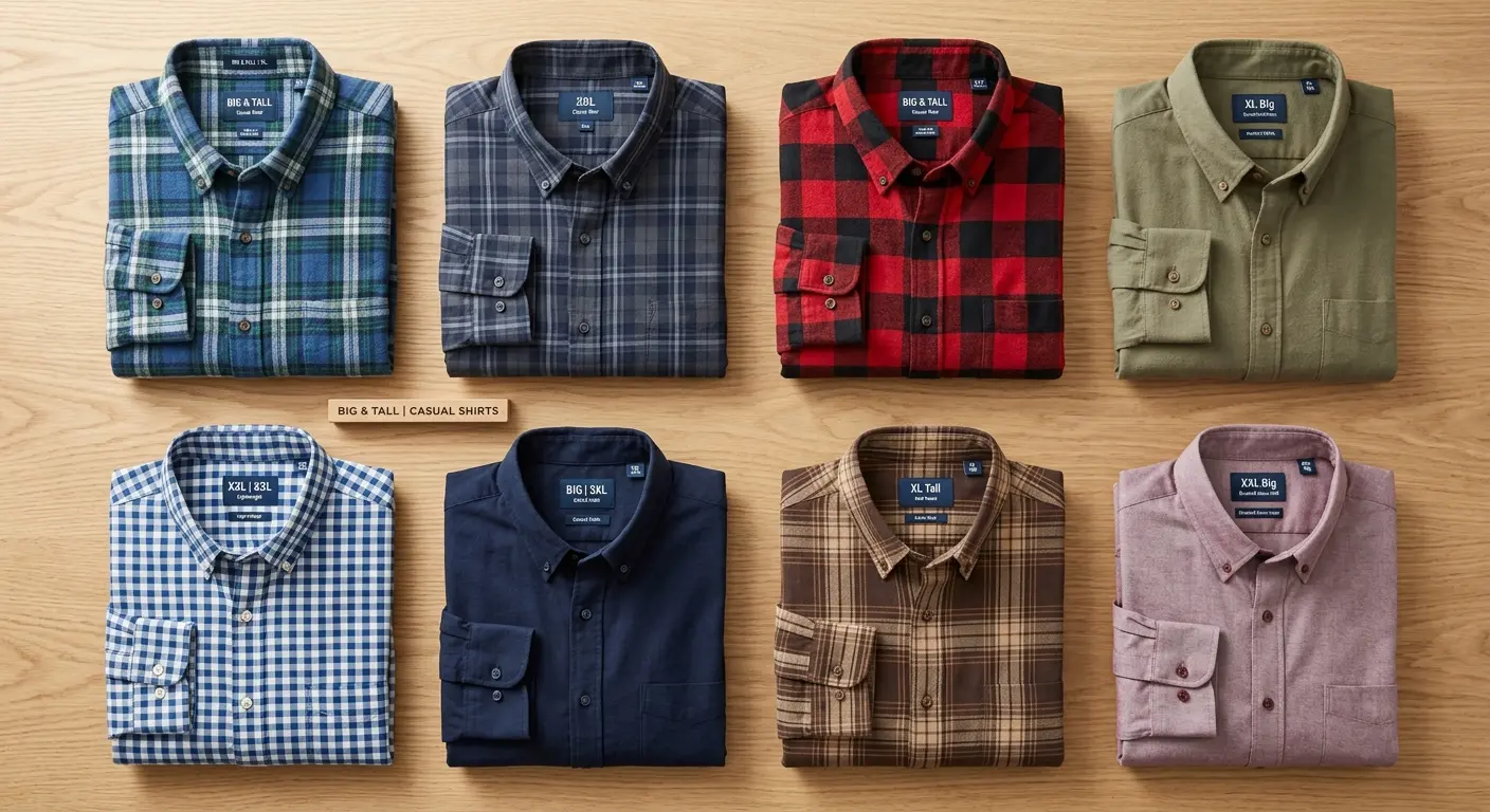 Big and tall casual shirts